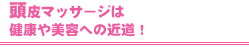 頭皮マッサージは健康や美容への近道!